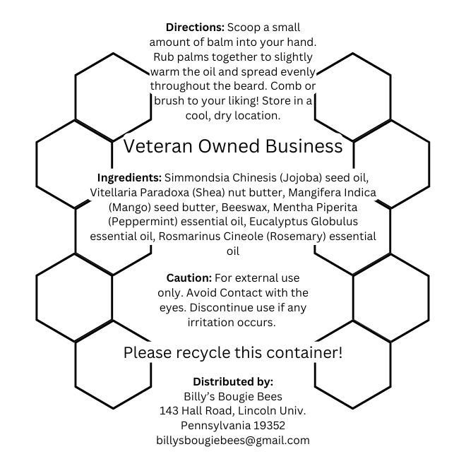 Arctic Sting Beard Balm, Menthol Free