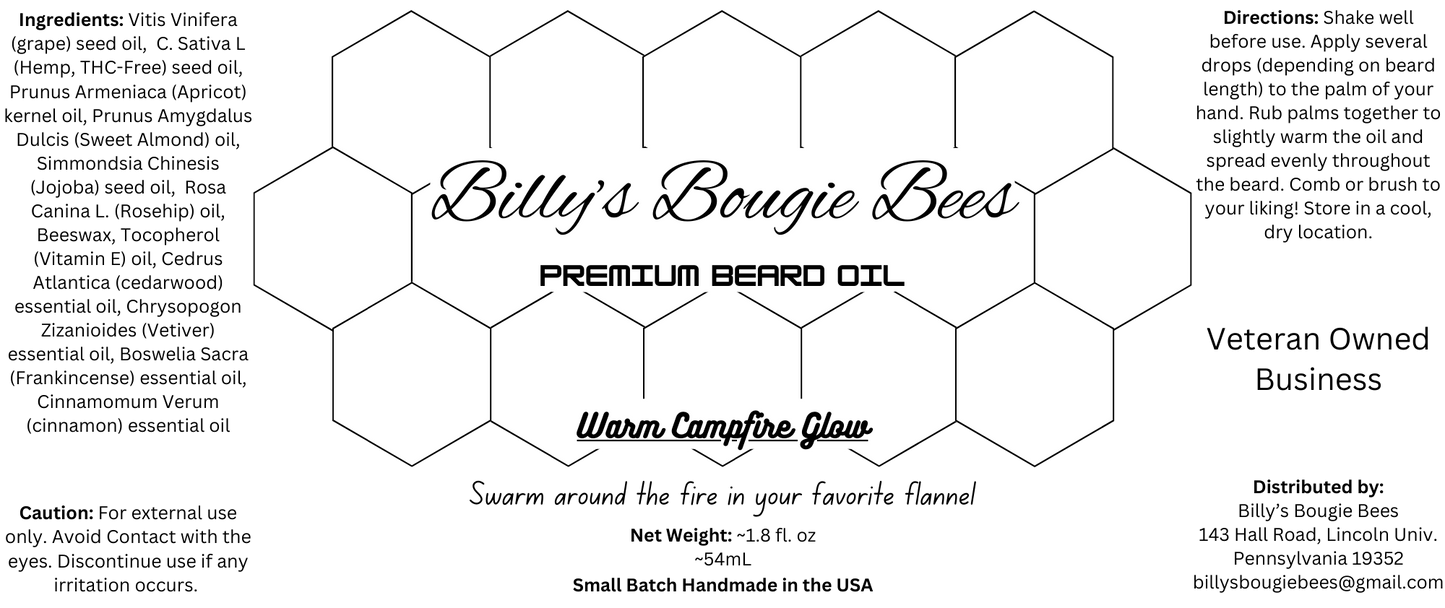 Warm Campfire Glow Beard Oil